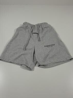 Essentials Fear Of God Shorts Mens Small Gray Sweat 7" Inseam Logo Casual